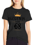 Legends Turn 68 Black T-Shirt