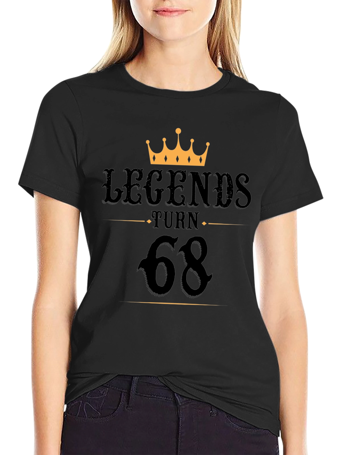 Legends Turn 68 Black T-Shirt