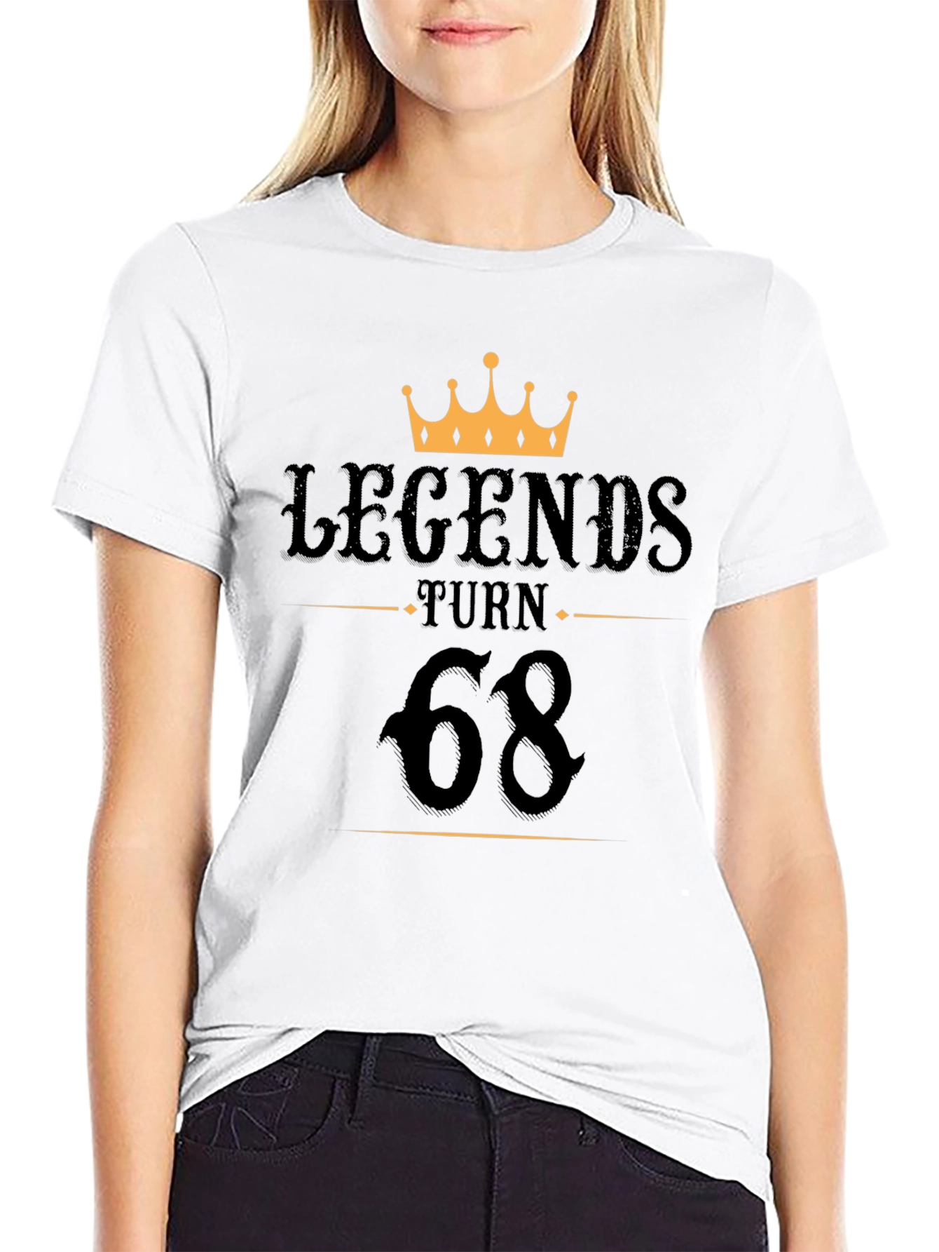 Legends Turn 68 Black T-Shirt