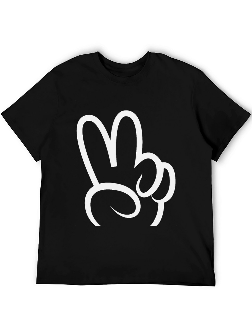 Peace Sign Graphic Tee - Classic Black T-Shirt
