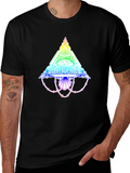 All-Seeing Eye Rainbow Graphic Black T-Shirt