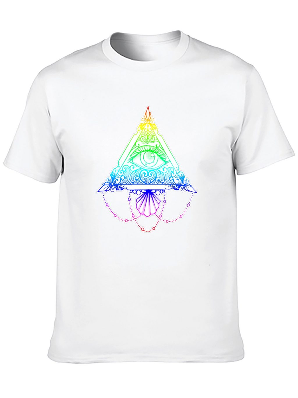 All-Seeing Eye Rainbow Graphic Black T-Shirt