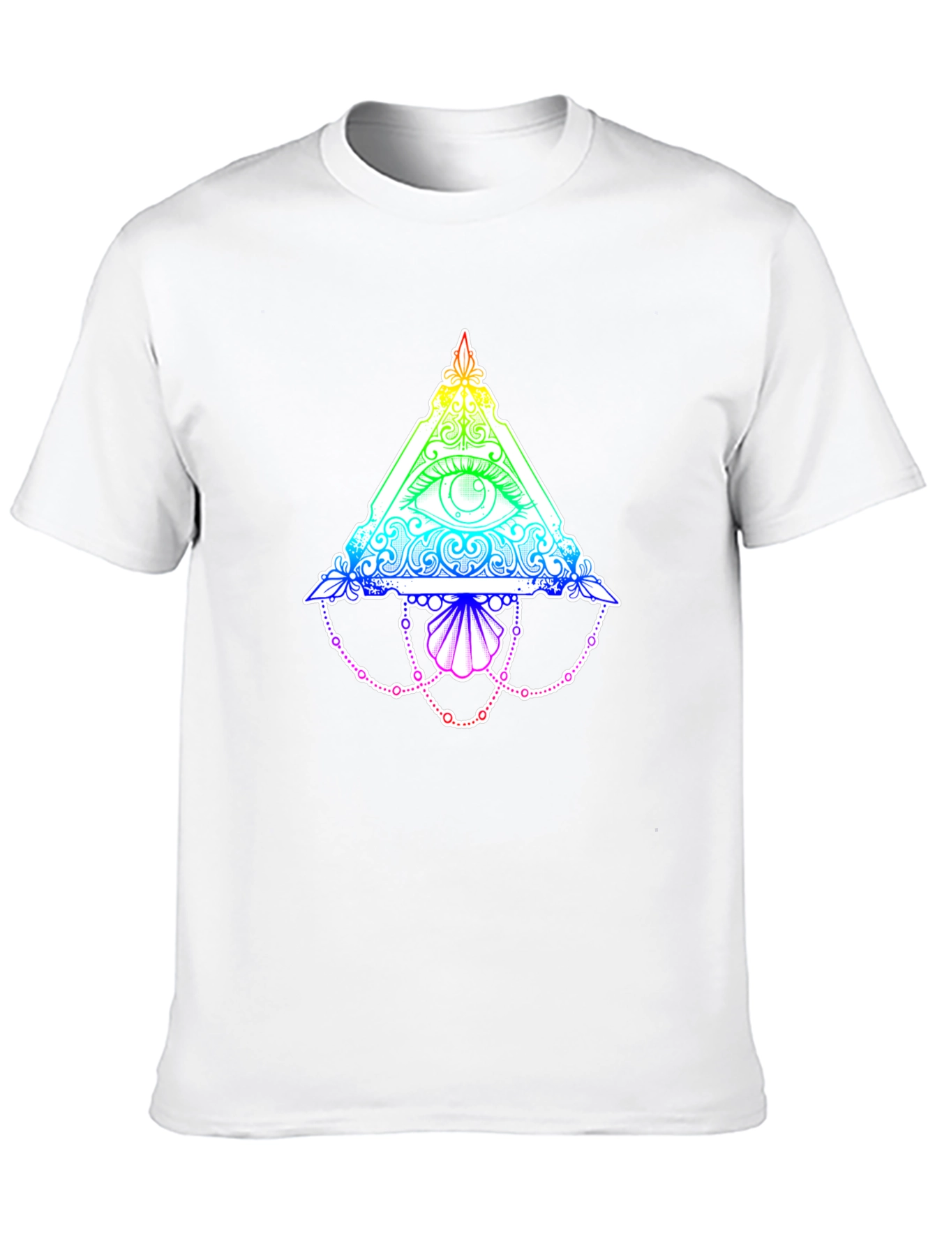 All-Seeing Eye Rainbow Graphic Black T-Shirt