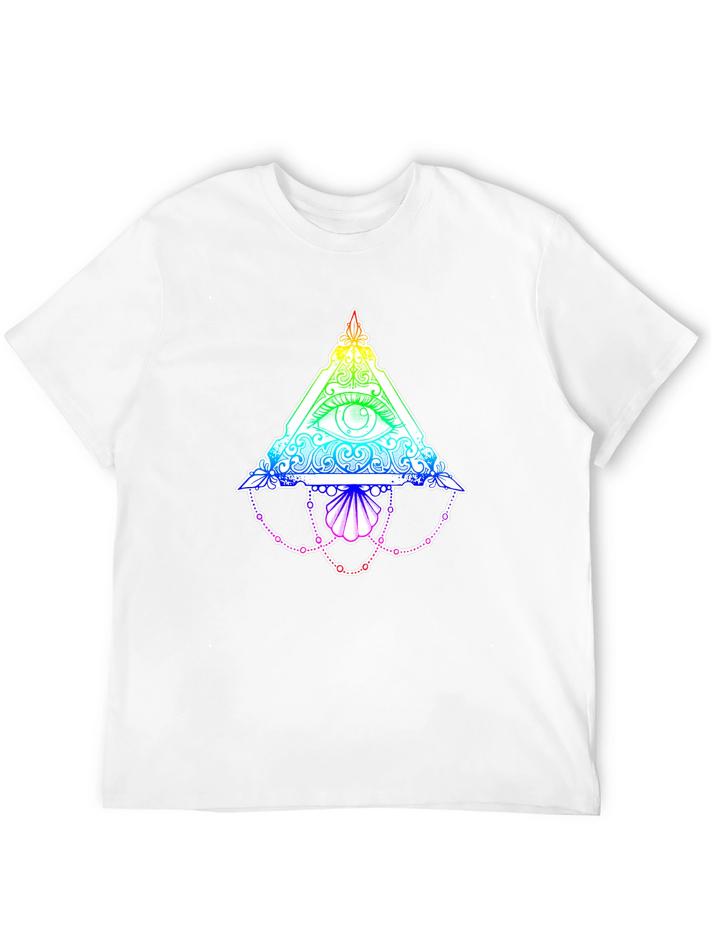 All-Seeing Eye Rainbow Graphic Black T-Shirt
