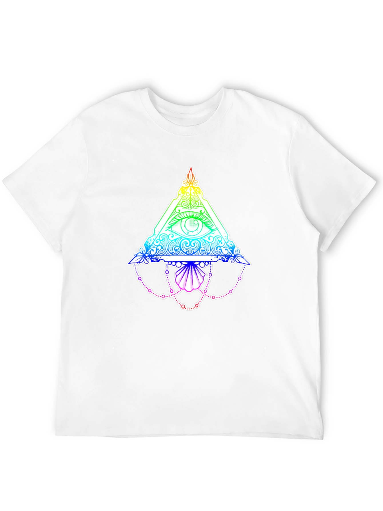 All-Seeing Eye Rainbow Graphic Black T-Shirt