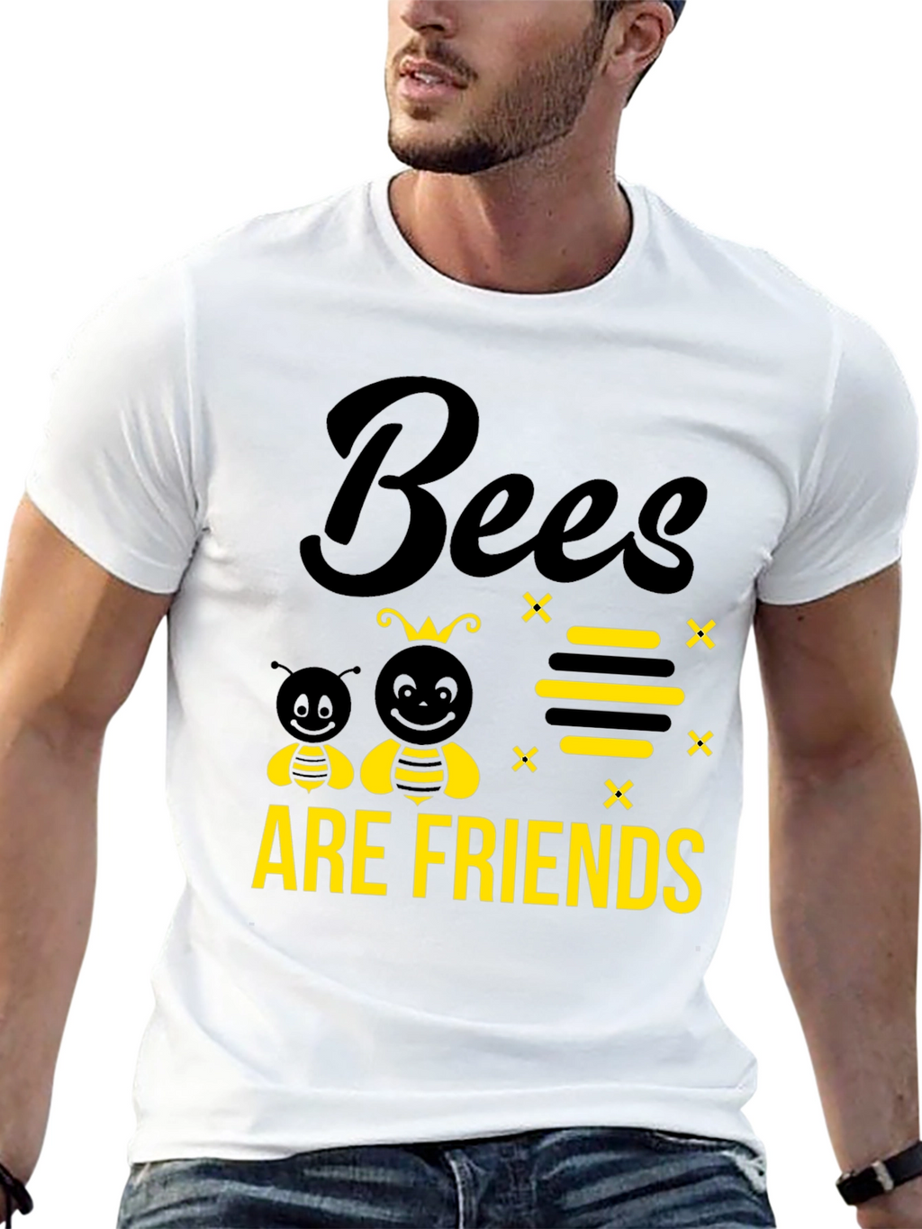 Bees Are Friends Graphic Tee