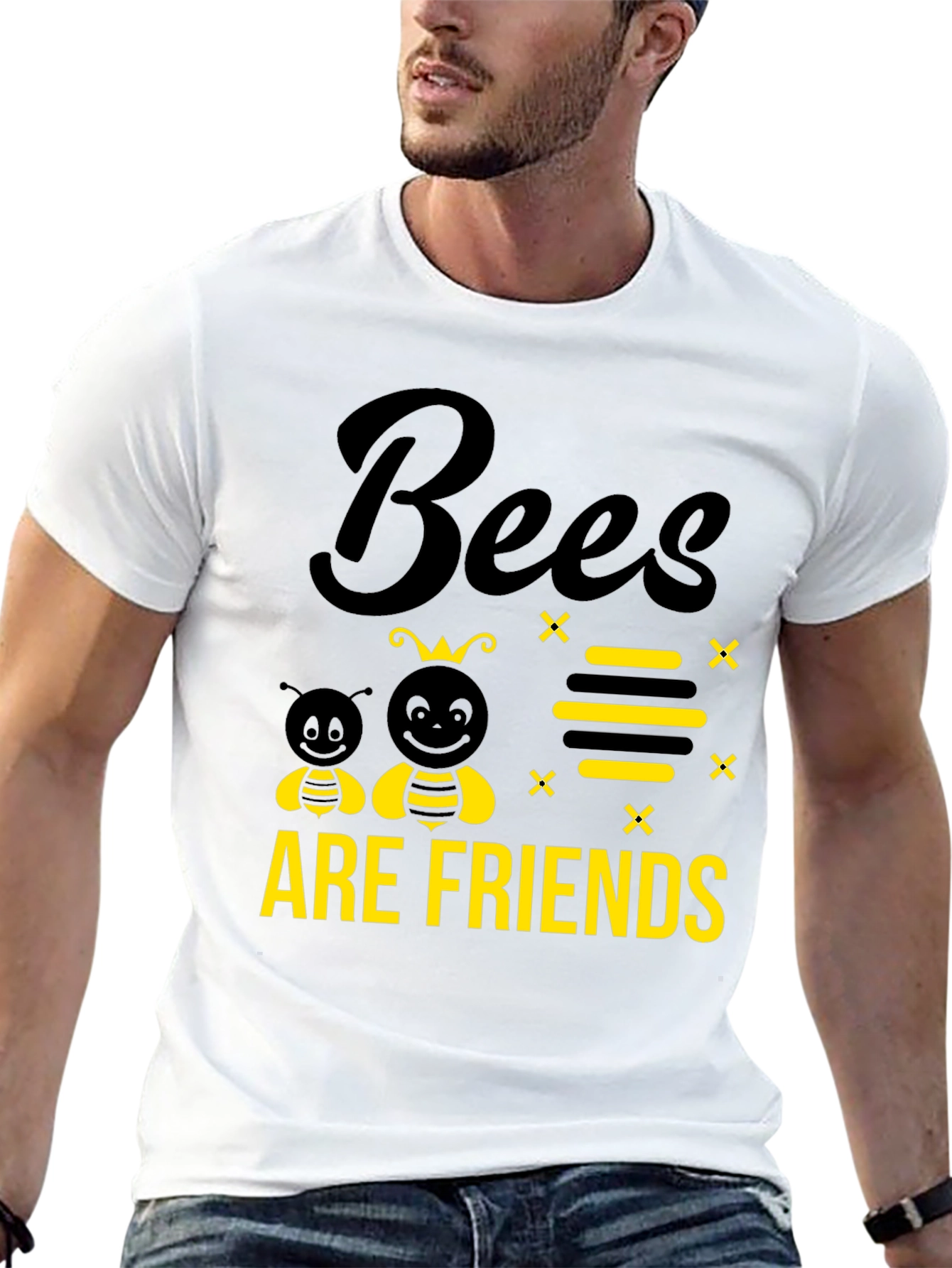 Bees Are Friends Graphic Tee
