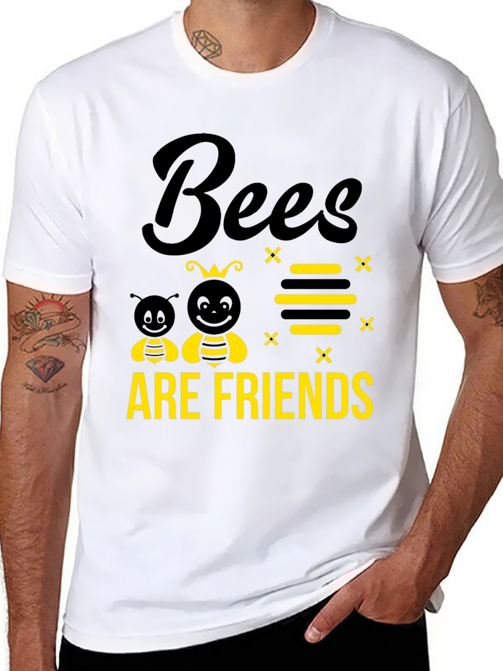 Bees Are Friends Graphic Tee
