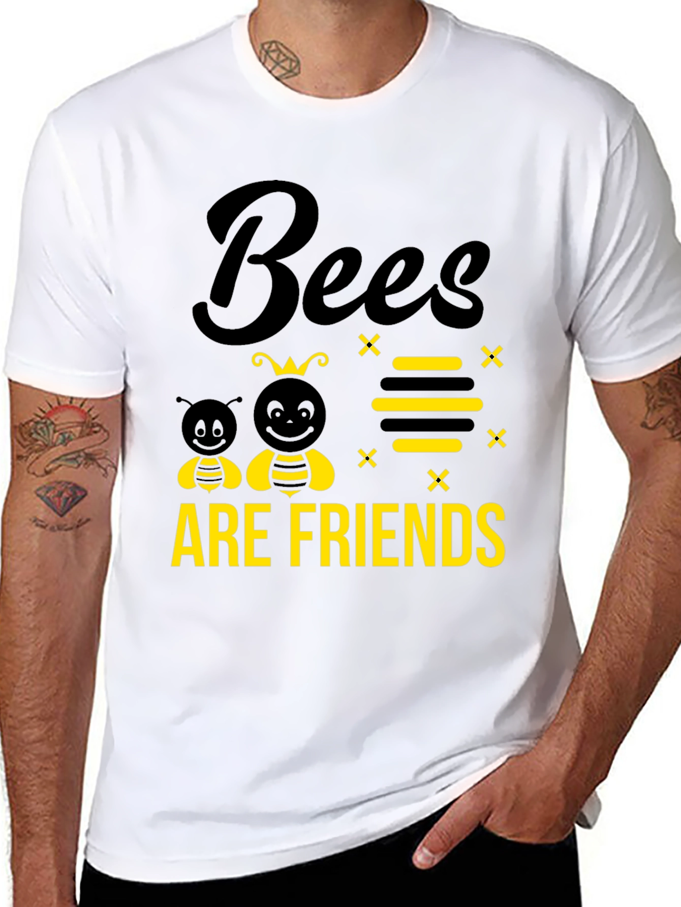 Bees Are Friends Graphic Tee