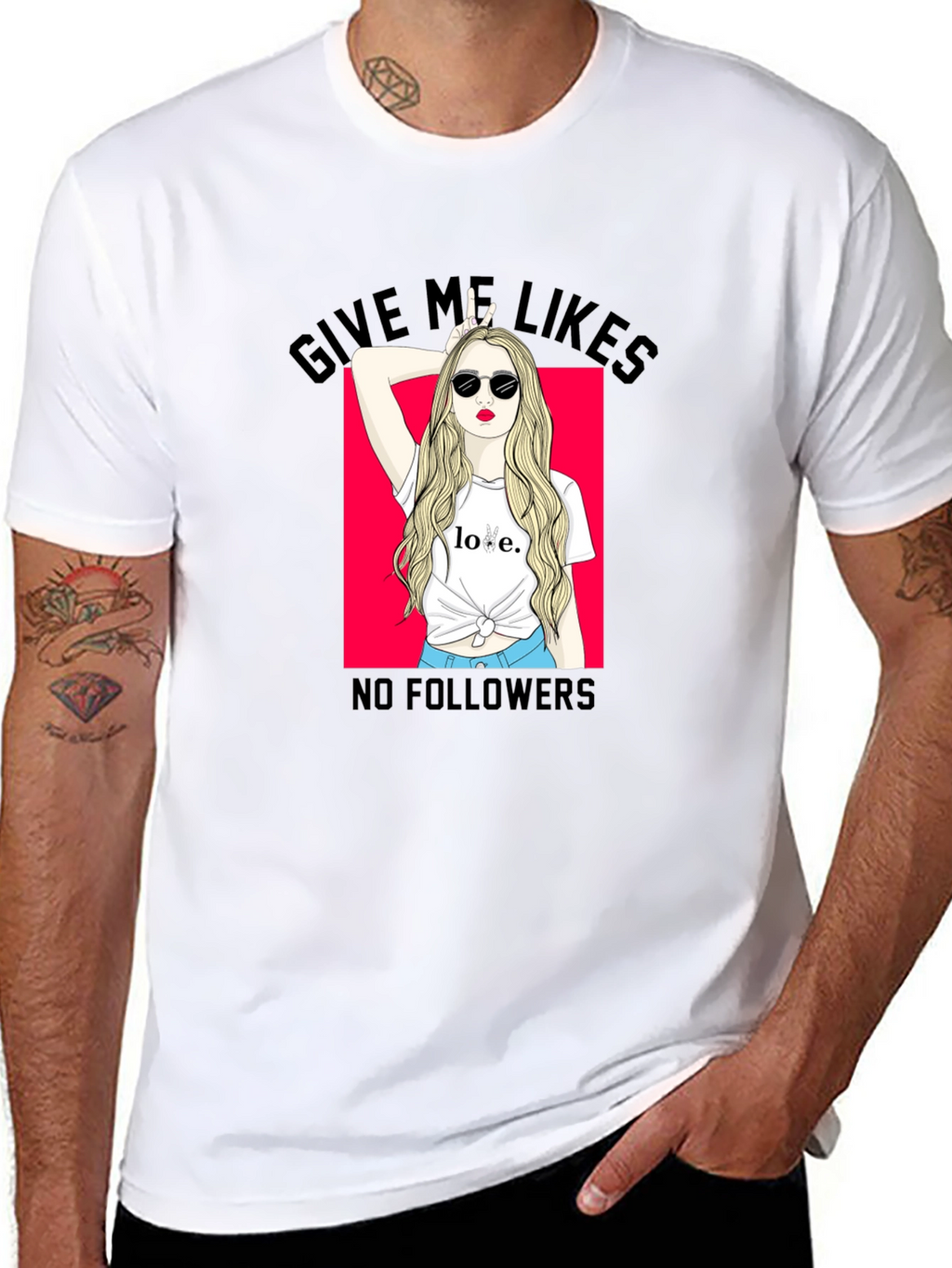 Give Me Likes Black Graphic Tee