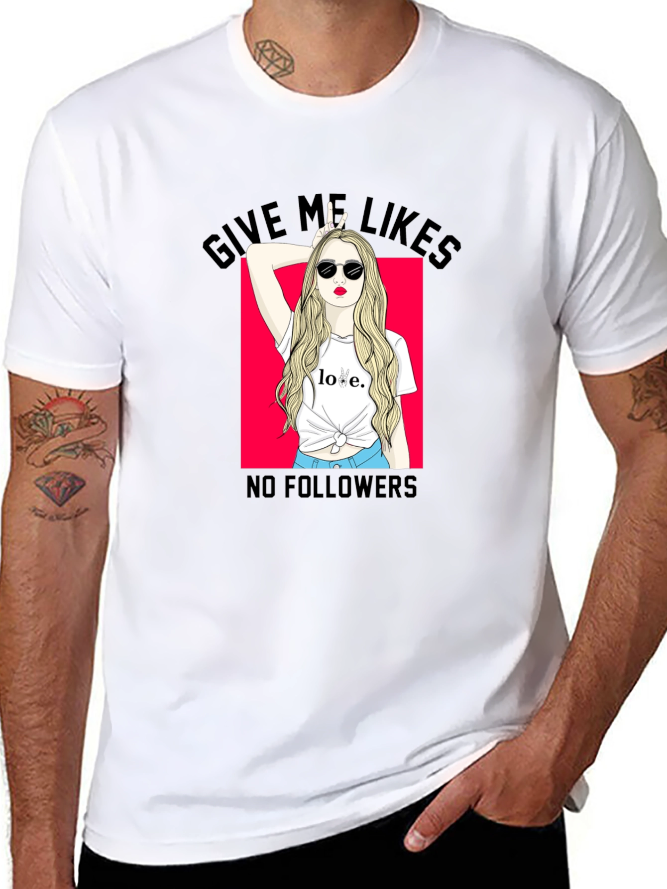 Give Me Likes Black Graphic Tee