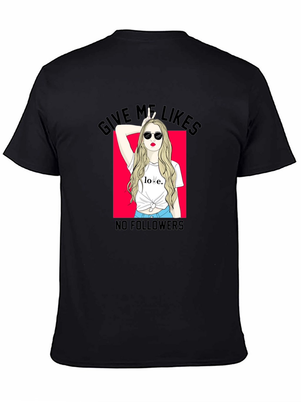 Give Me Likes Black Graphic Tee