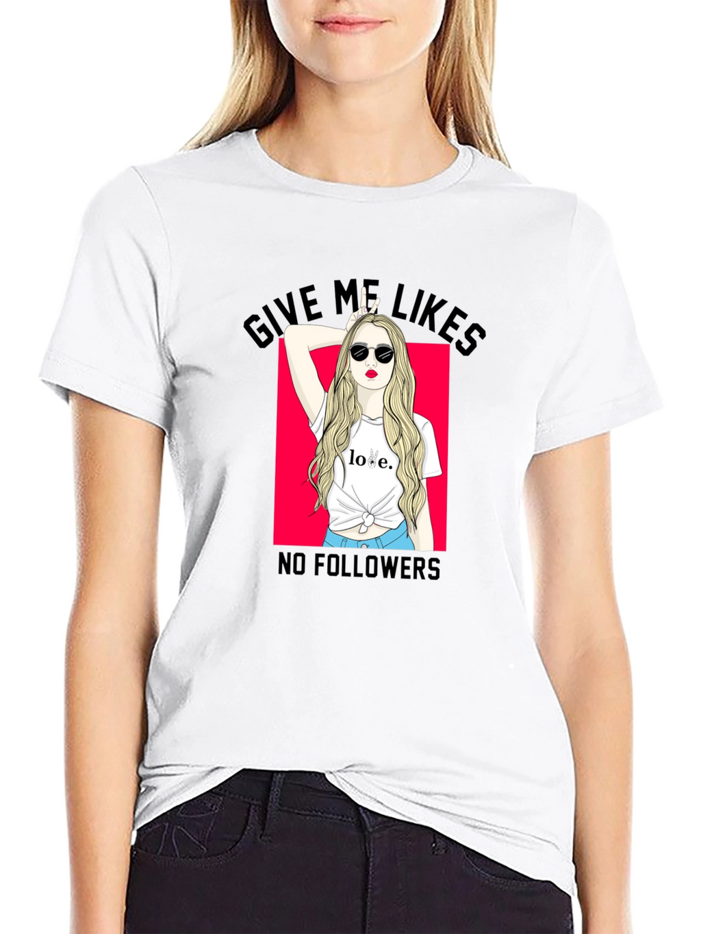Give Me Likes Black Graphic Tee