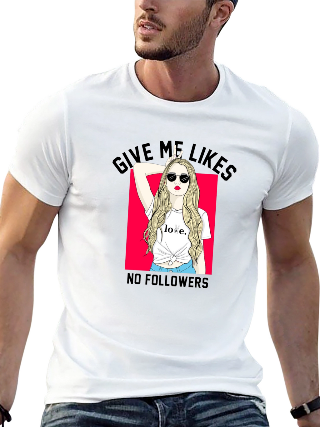 Give Me Likes Black Graphic Tee