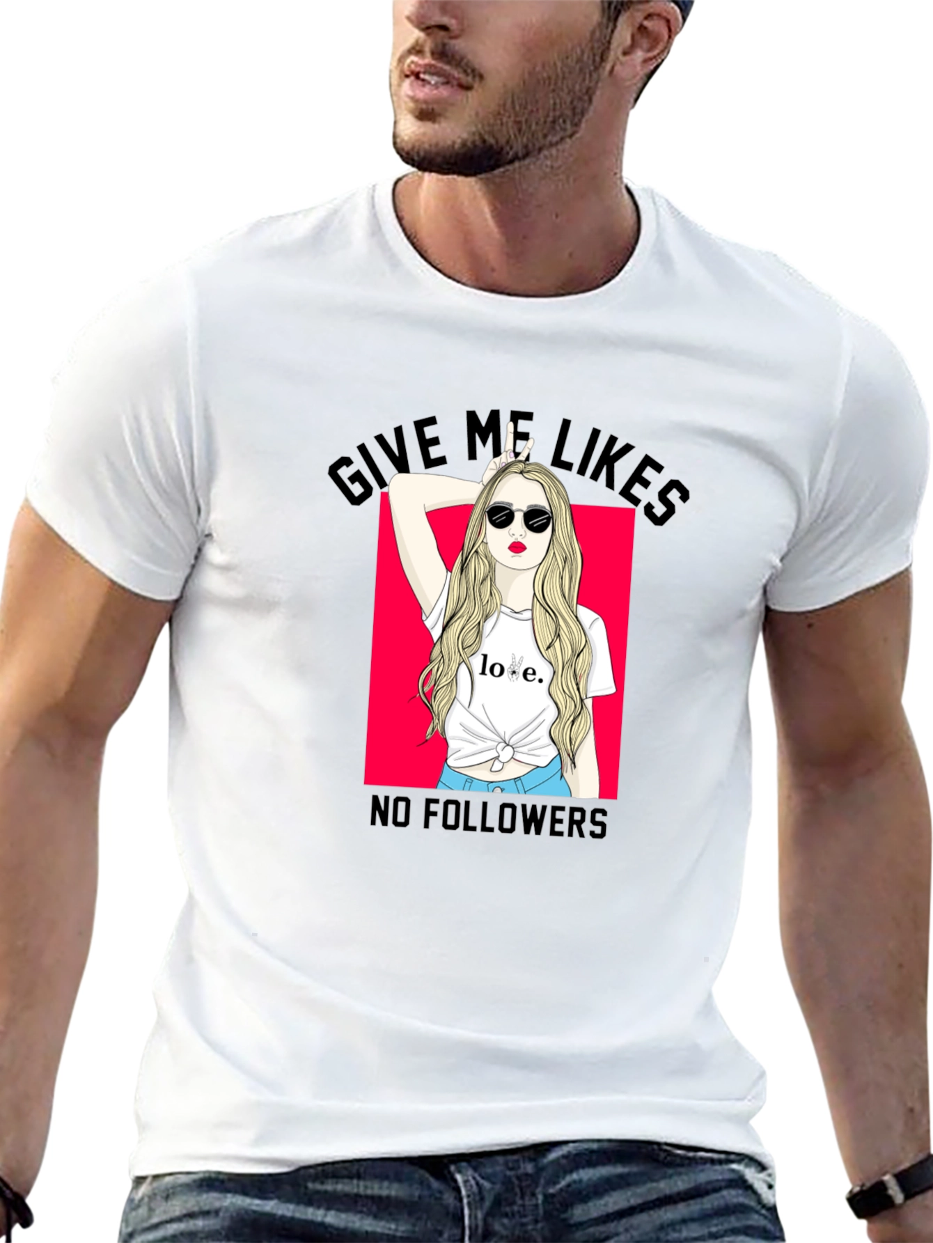 Give Me Likes Black Graphic Tee