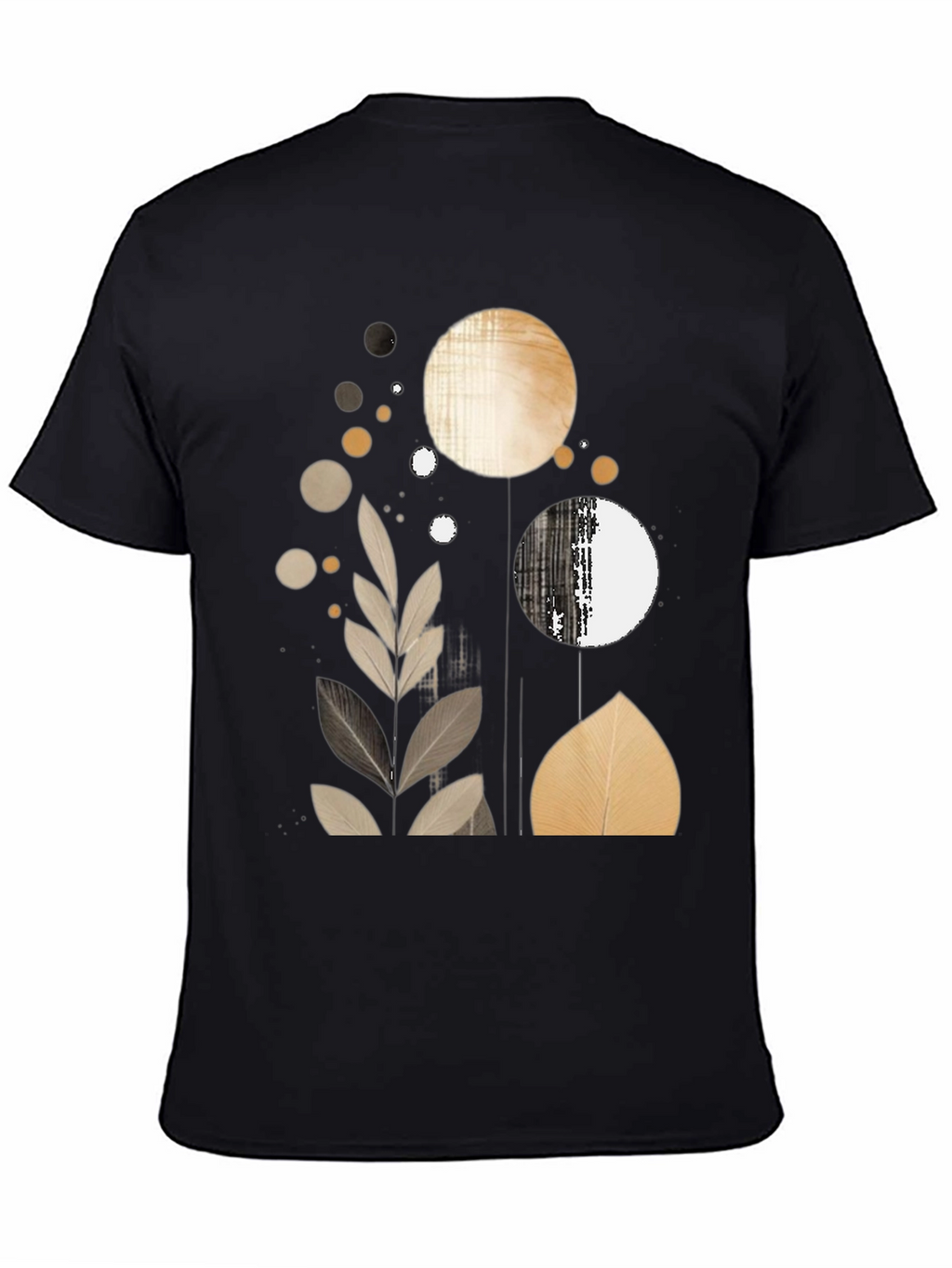 Abstract Leaf Print T-Shirt