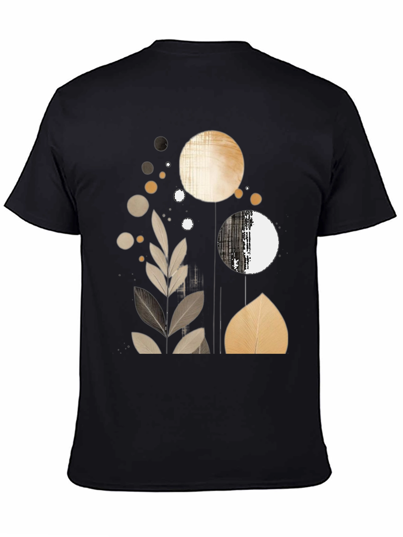 Abstract Leaf Print T-Shirt