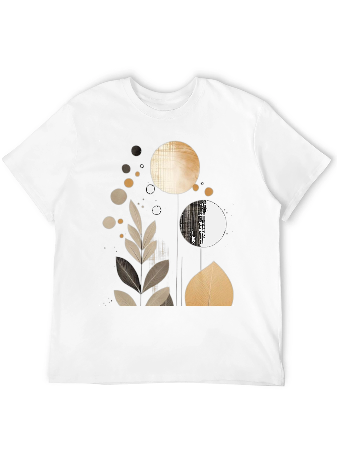Abstract Leaf Print T-Shirt