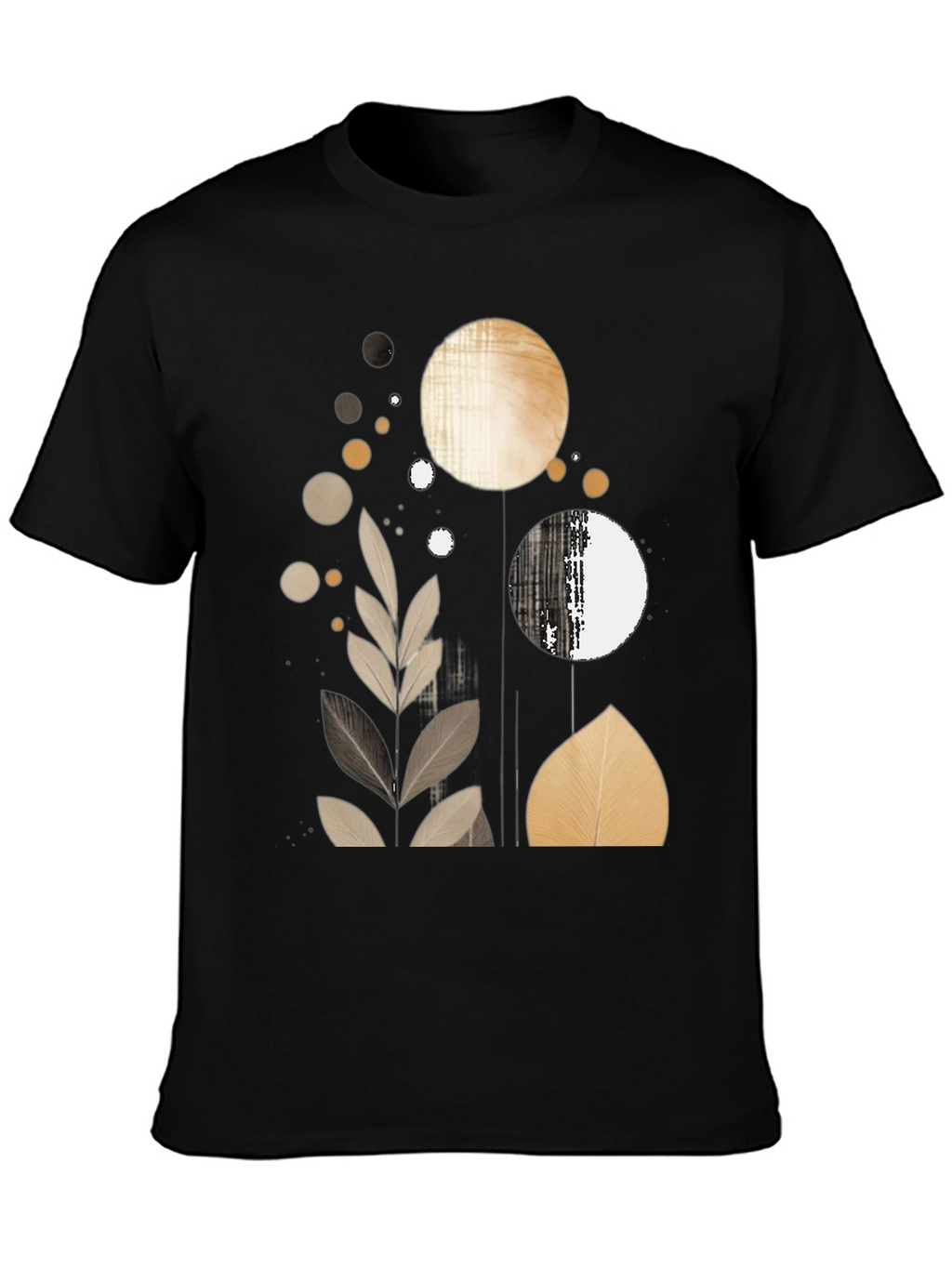 Abstract Leaf Print T-Shirt