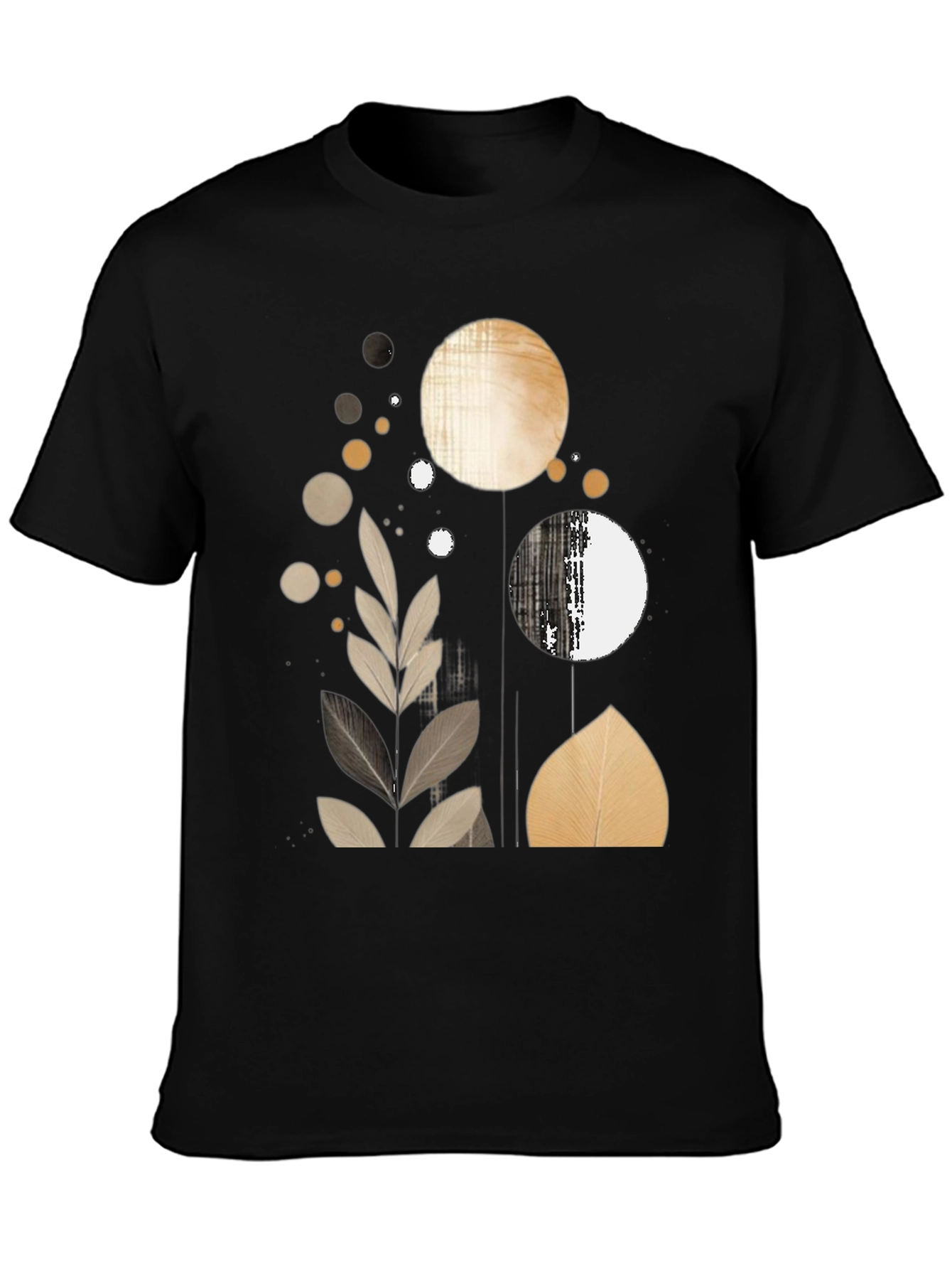 Abstract Leaf Print T-Shirt