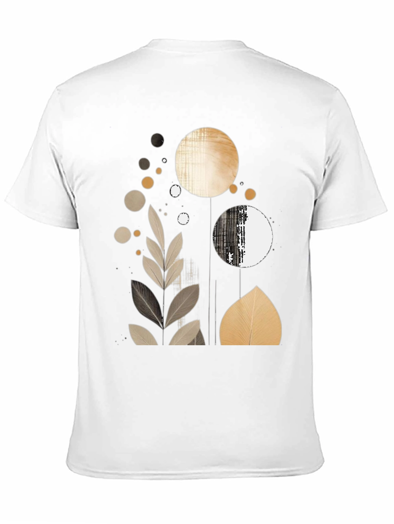 Abstract Leaf Print T-Shirt