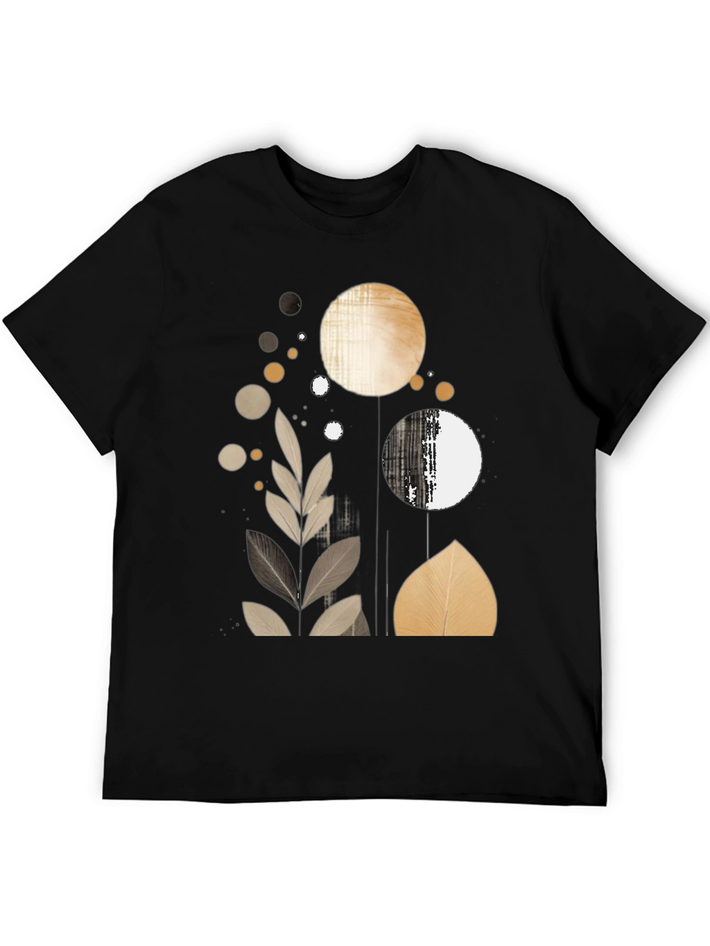 Abstract Leaf Print T-Shirt
