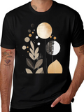 Abstract Leaf Print T-Shirt