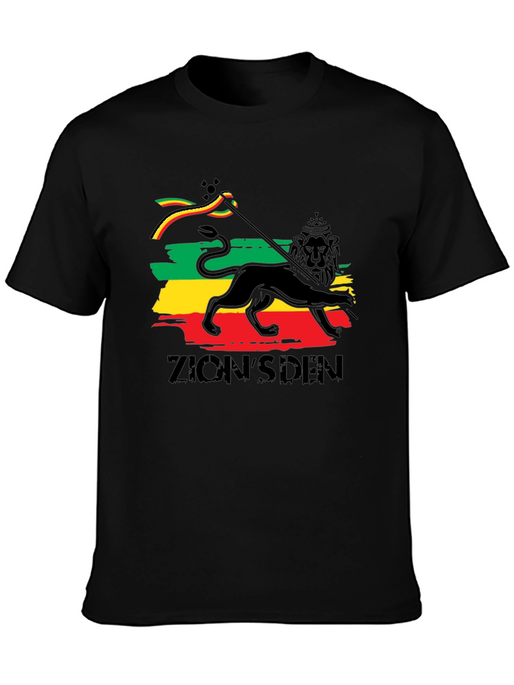 Rasta Lion T-Shirt - Zions Den Reggae Tee