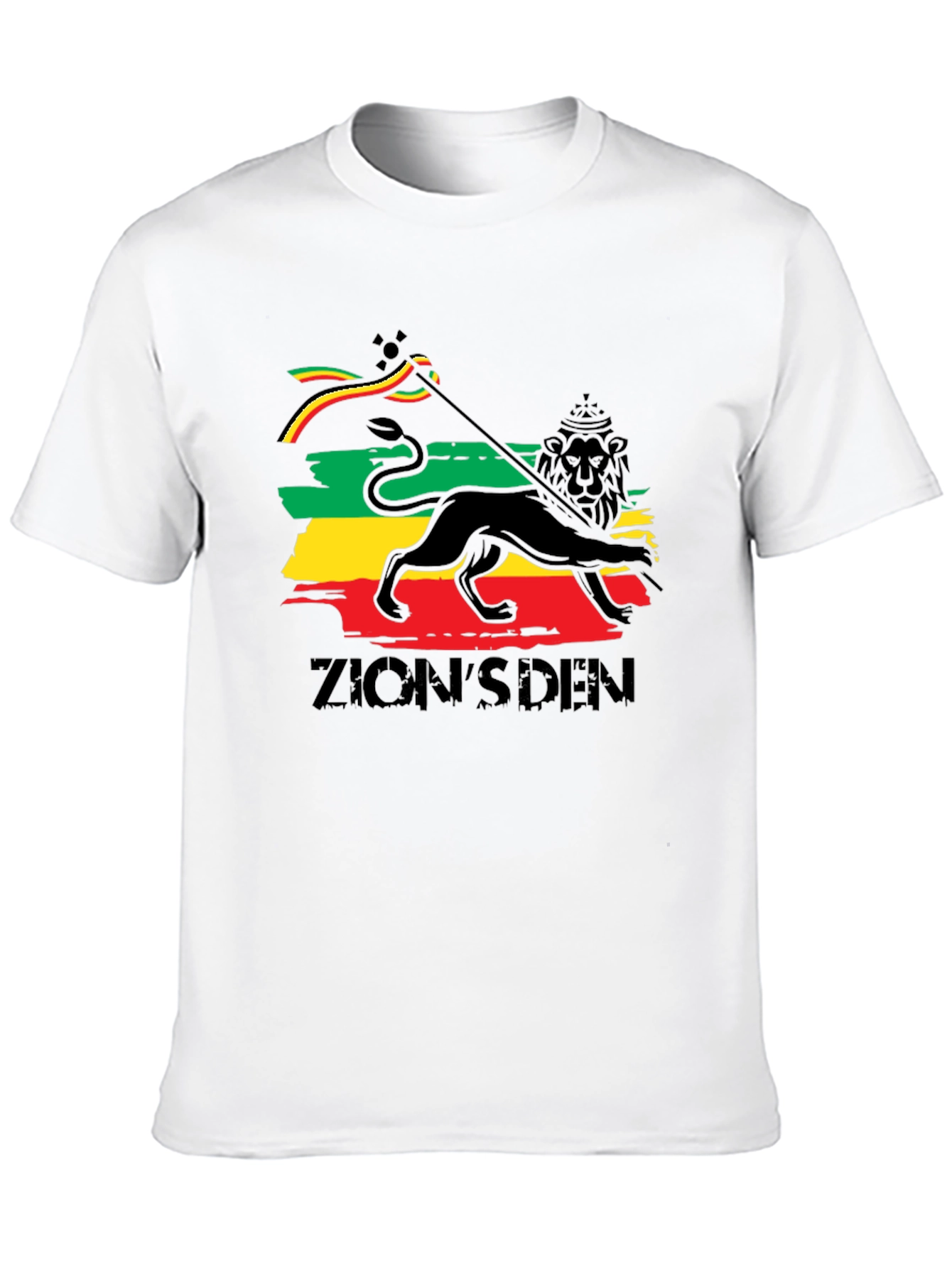 Rasta Lion T-Shirt - Zions Den Reggae Tee
