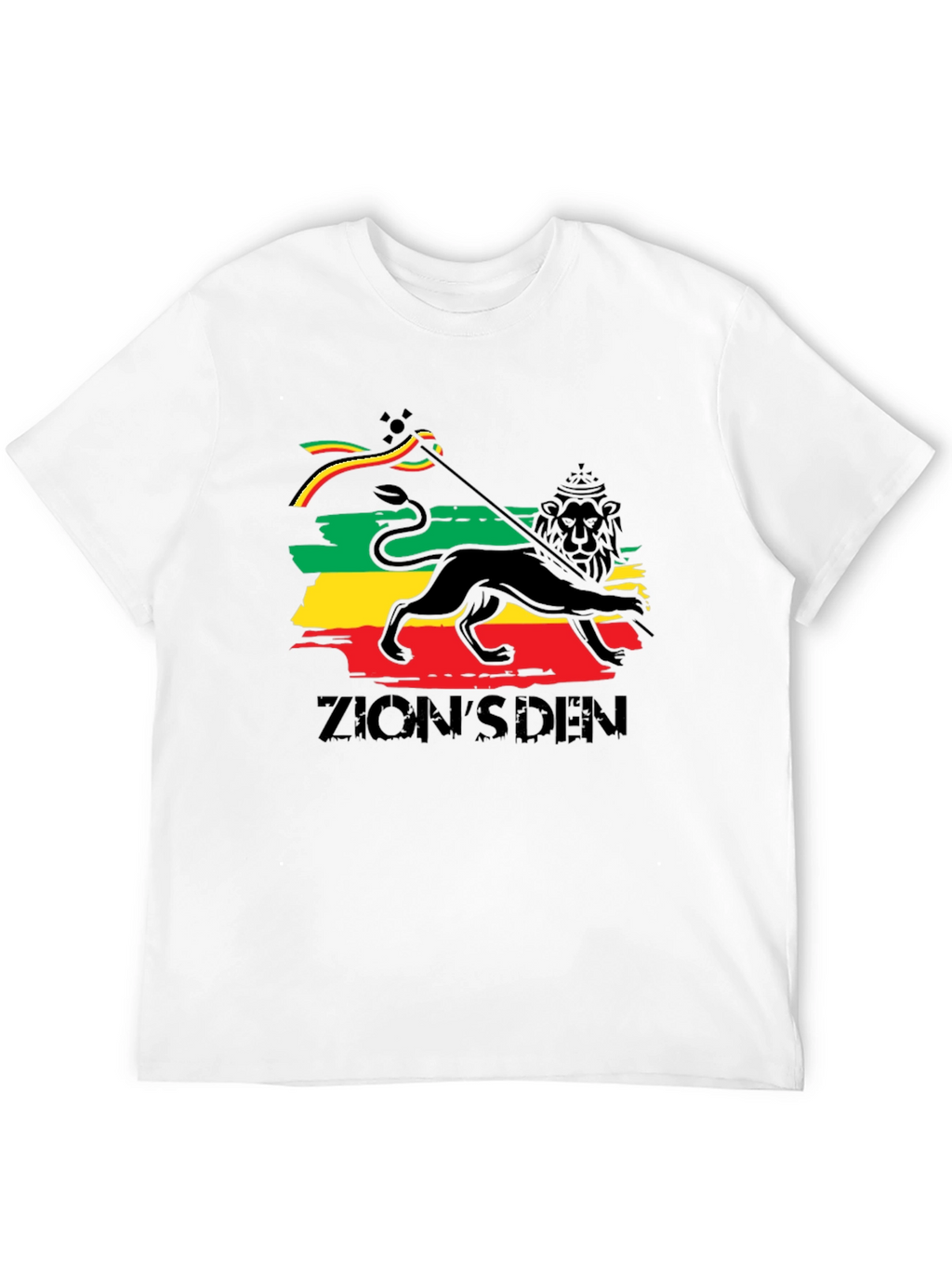 Rasta Lion T-Shirt - Zions Den Reggae Tee