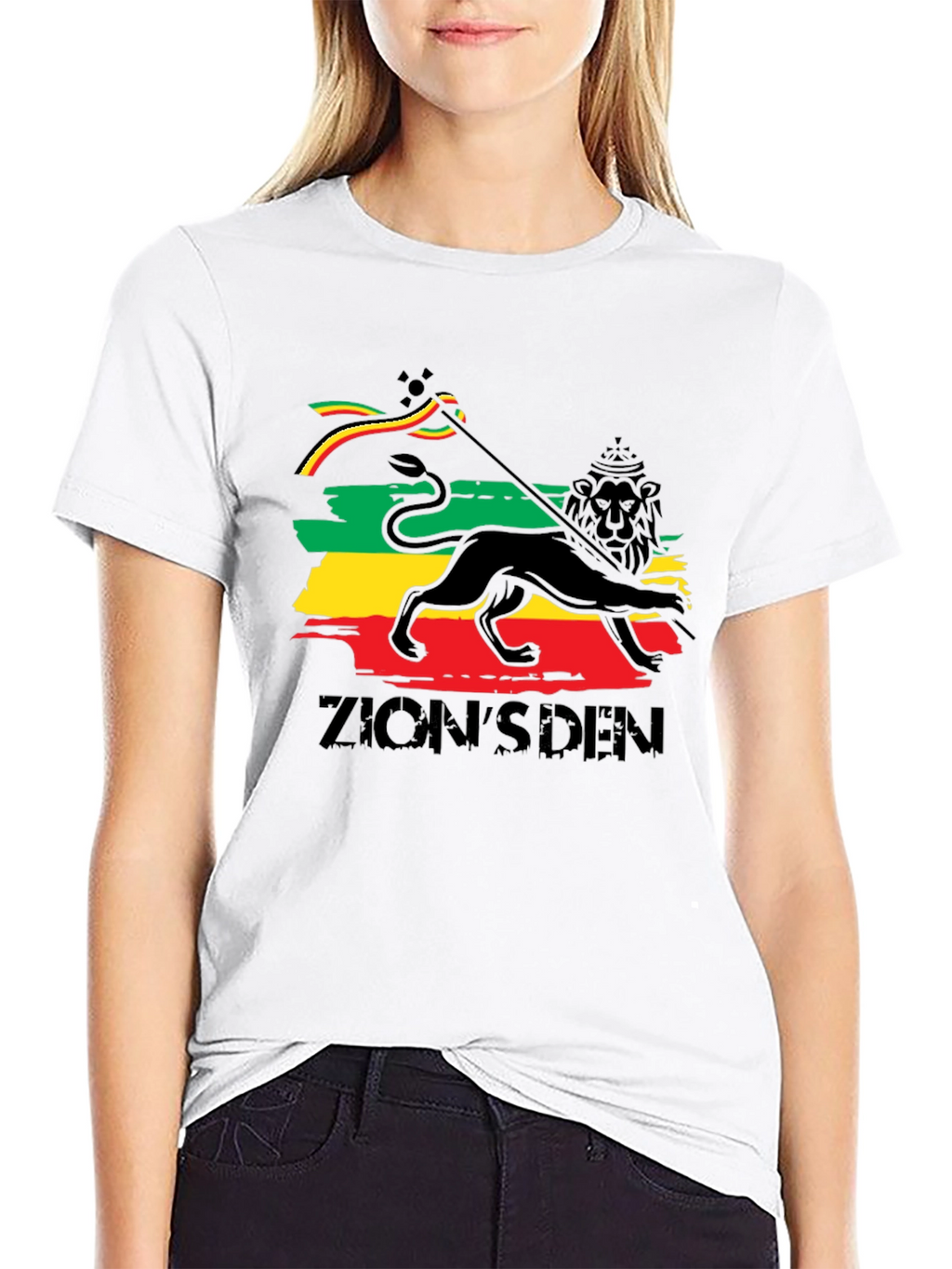 Rasta Lion T-Shirt - Zions Den Reggae Tee