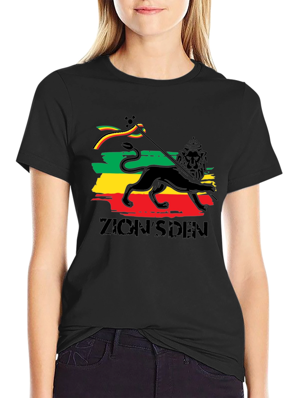 Rasta Lion T-Shirt - Zions Den Reggae Tee