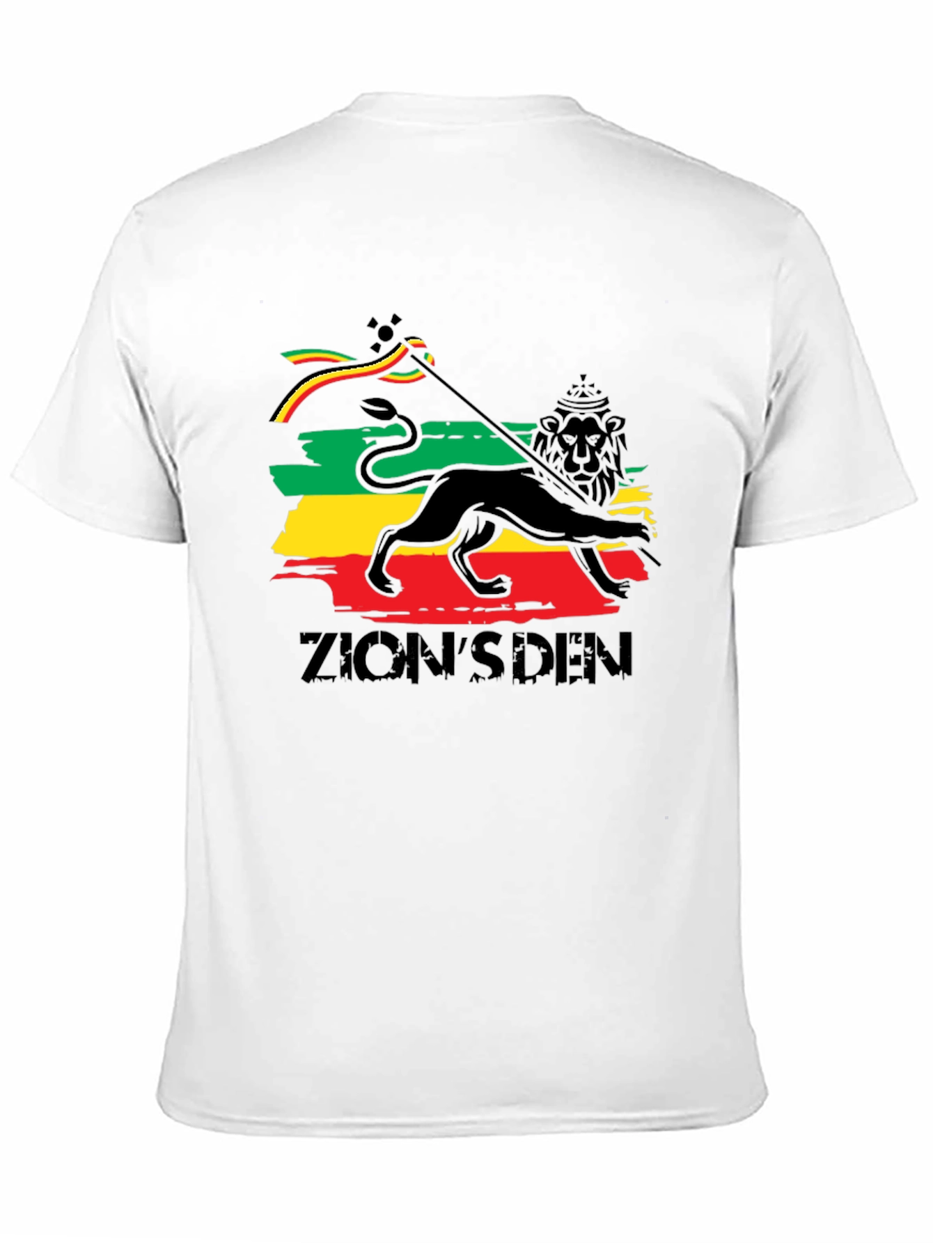Rasta Lion T-Shirt - Zions Den Reggae Tee