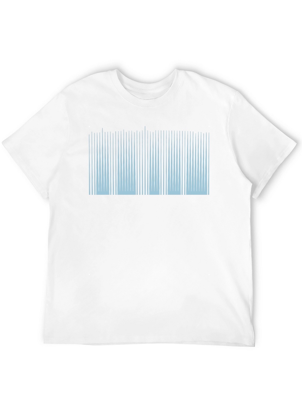 Modern Barcode Graphic Black T-Shirt