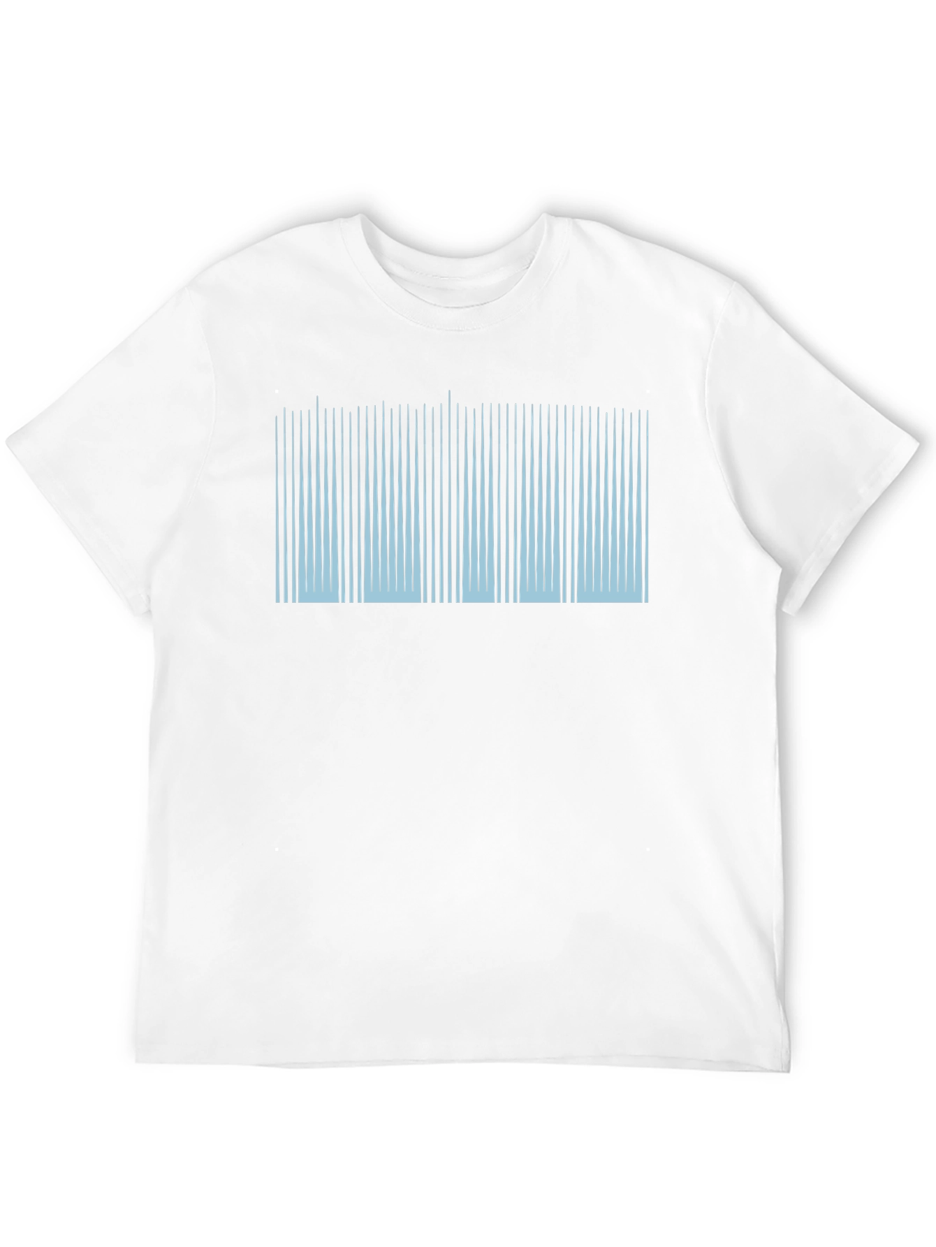 Modern Barcode Graphic Black T-Shirt
