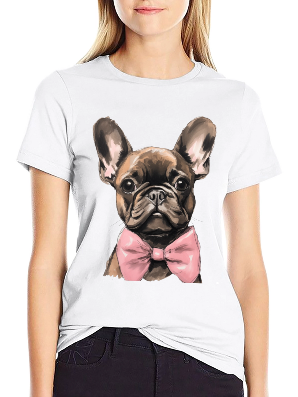 Dog Bowtie Graphic Tee - Stylish Canine Fashion