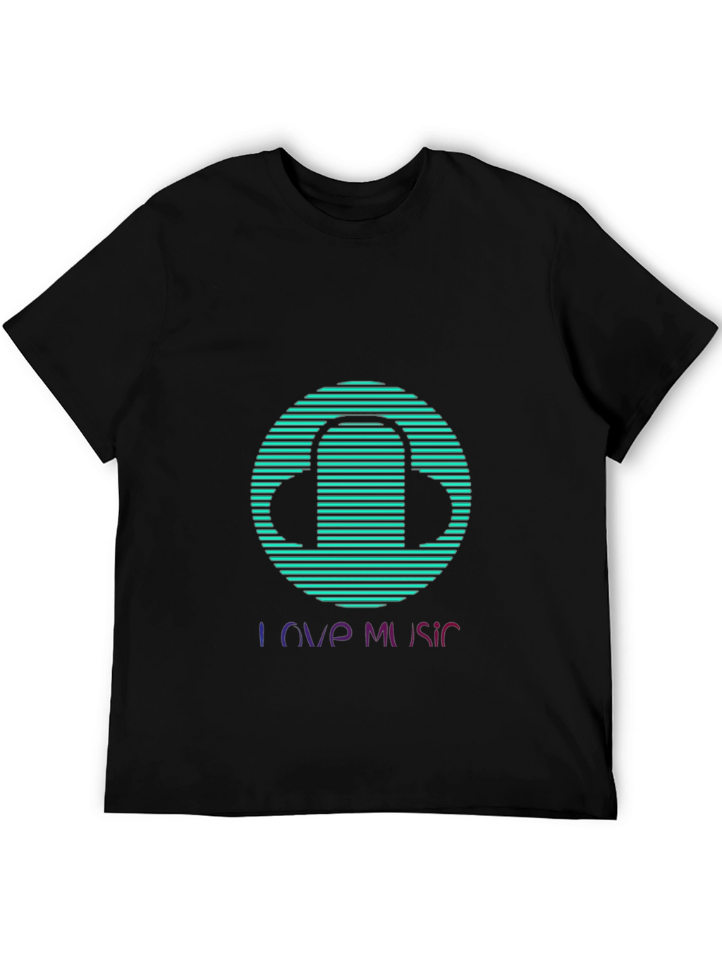Love Music Graphic Tee - Stylish Black T-Shirt