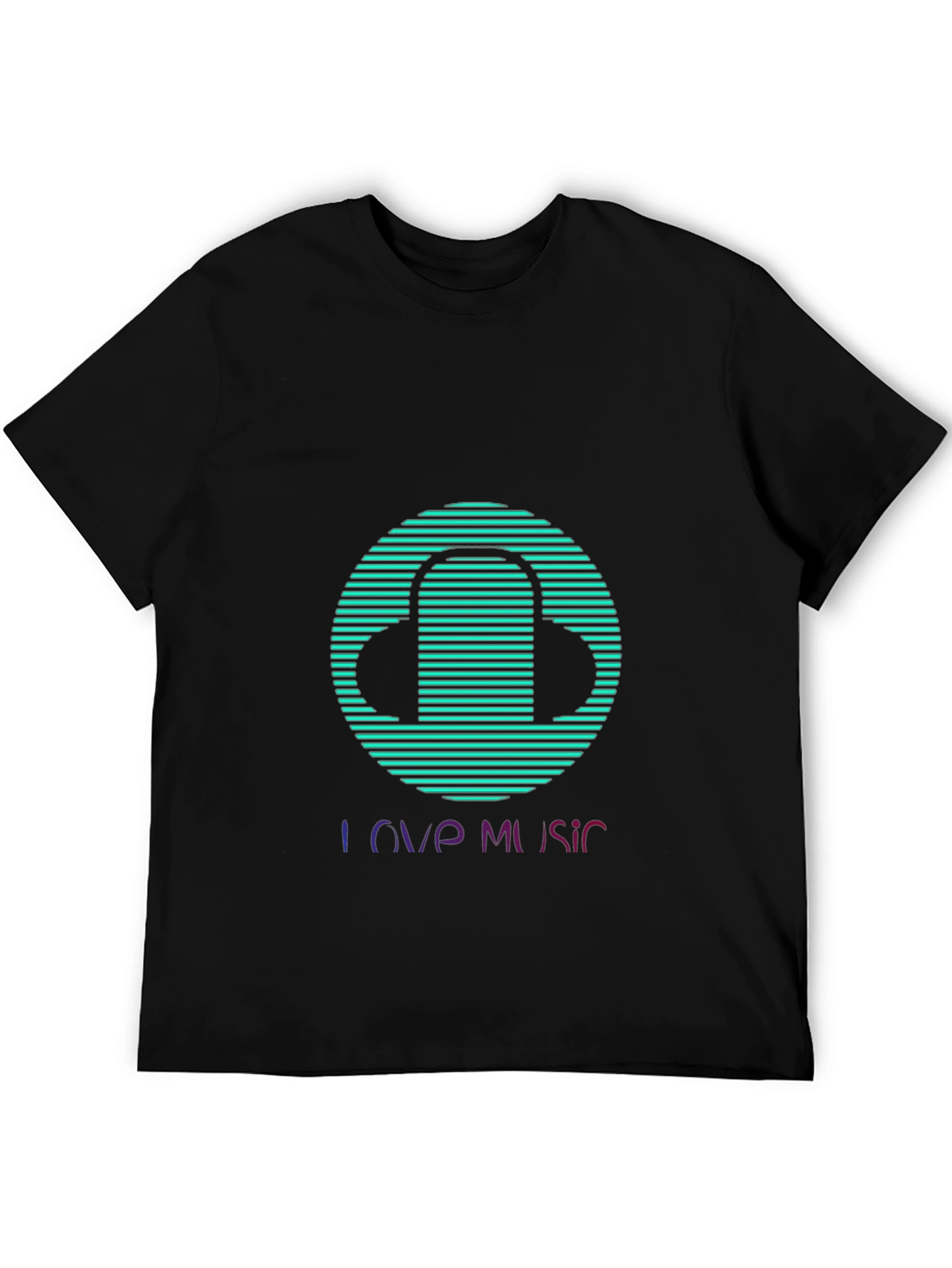 Love Music Graphic Tee - Stylish Black T-Shirt