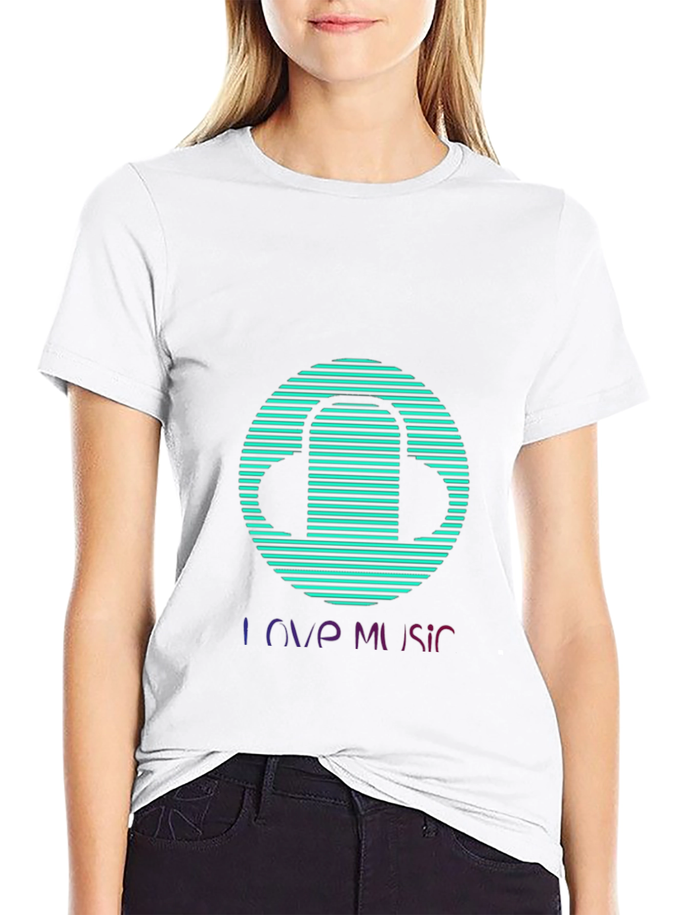 Love Music Graphic Tee - Stylish Black T-Shirt