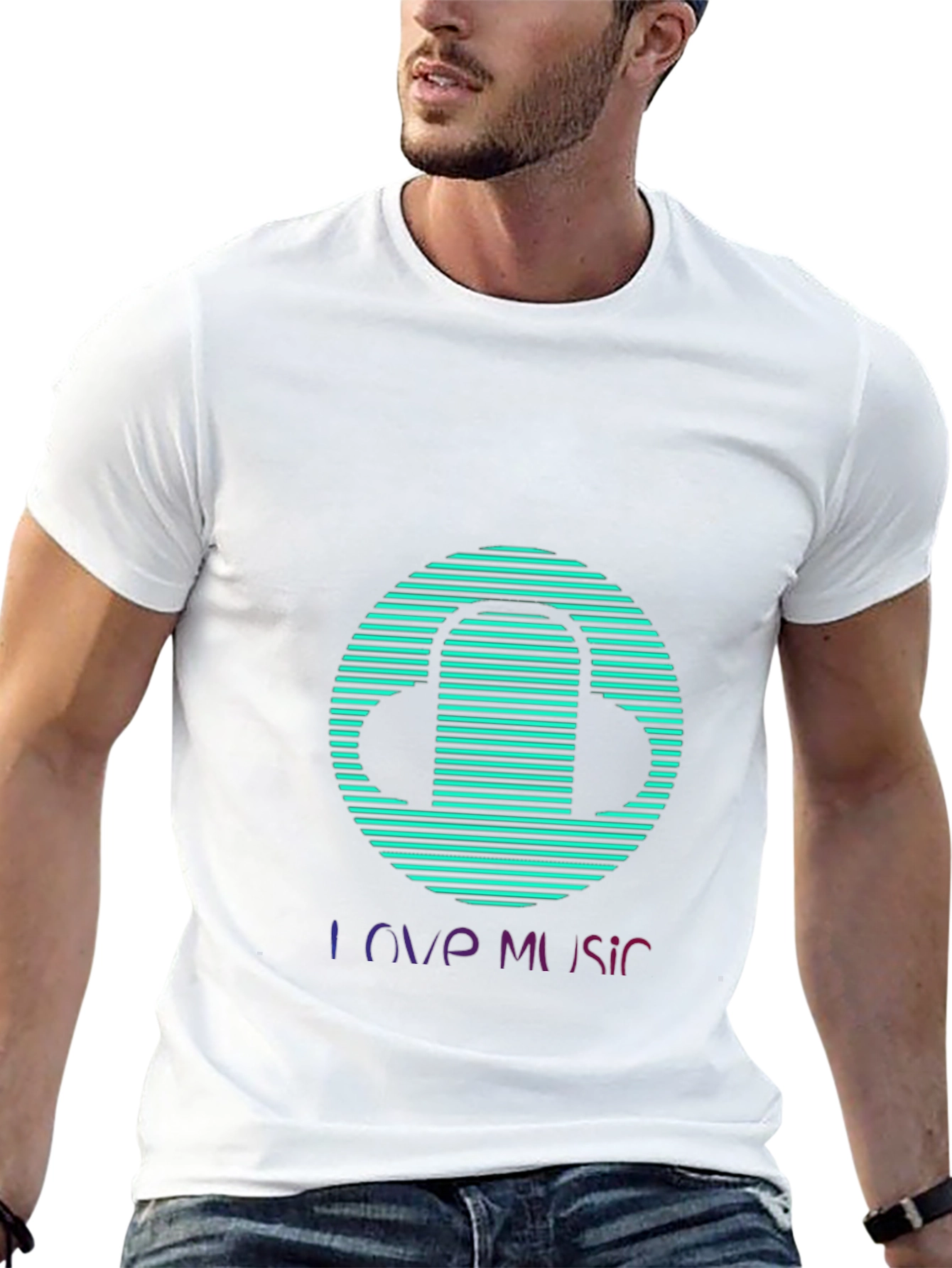 Love Music Graphic Tee - Stylish Black T-Shirt