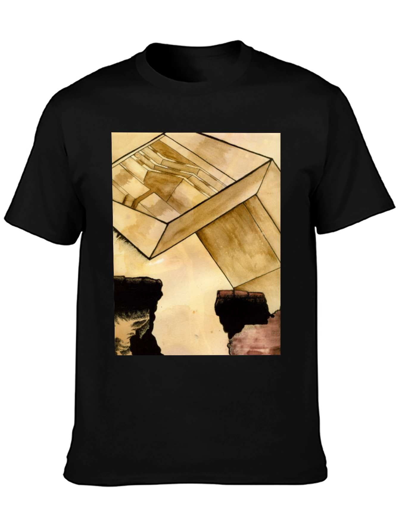 Abstract Cube Graphic Tee - Modern Art T-Shirt