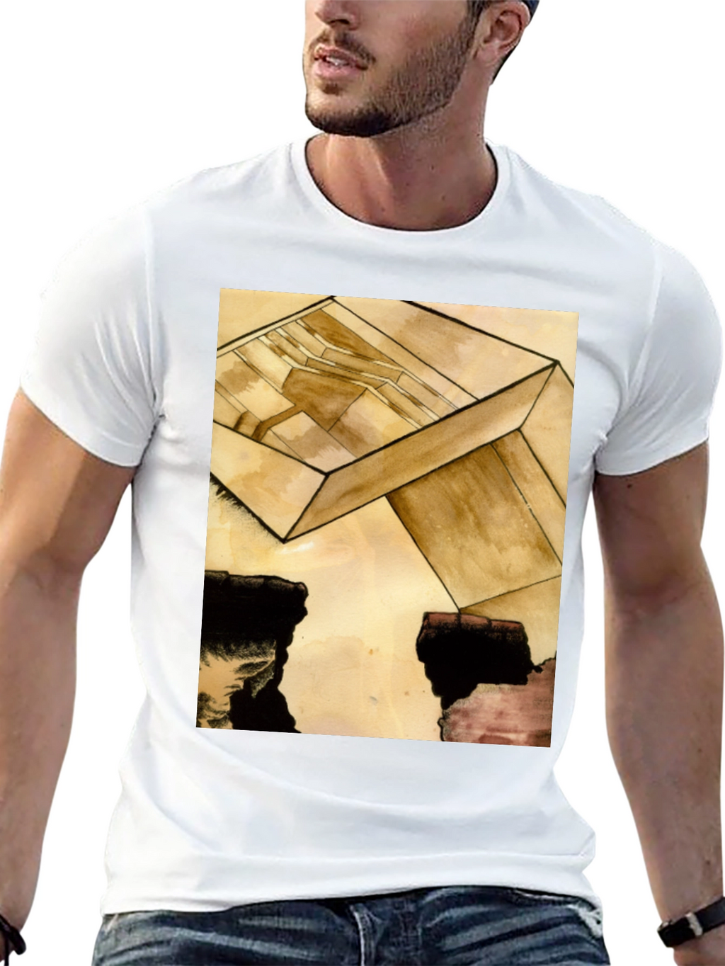 Abstract Cube Graphic Tee - Modern Art T-Shirt
