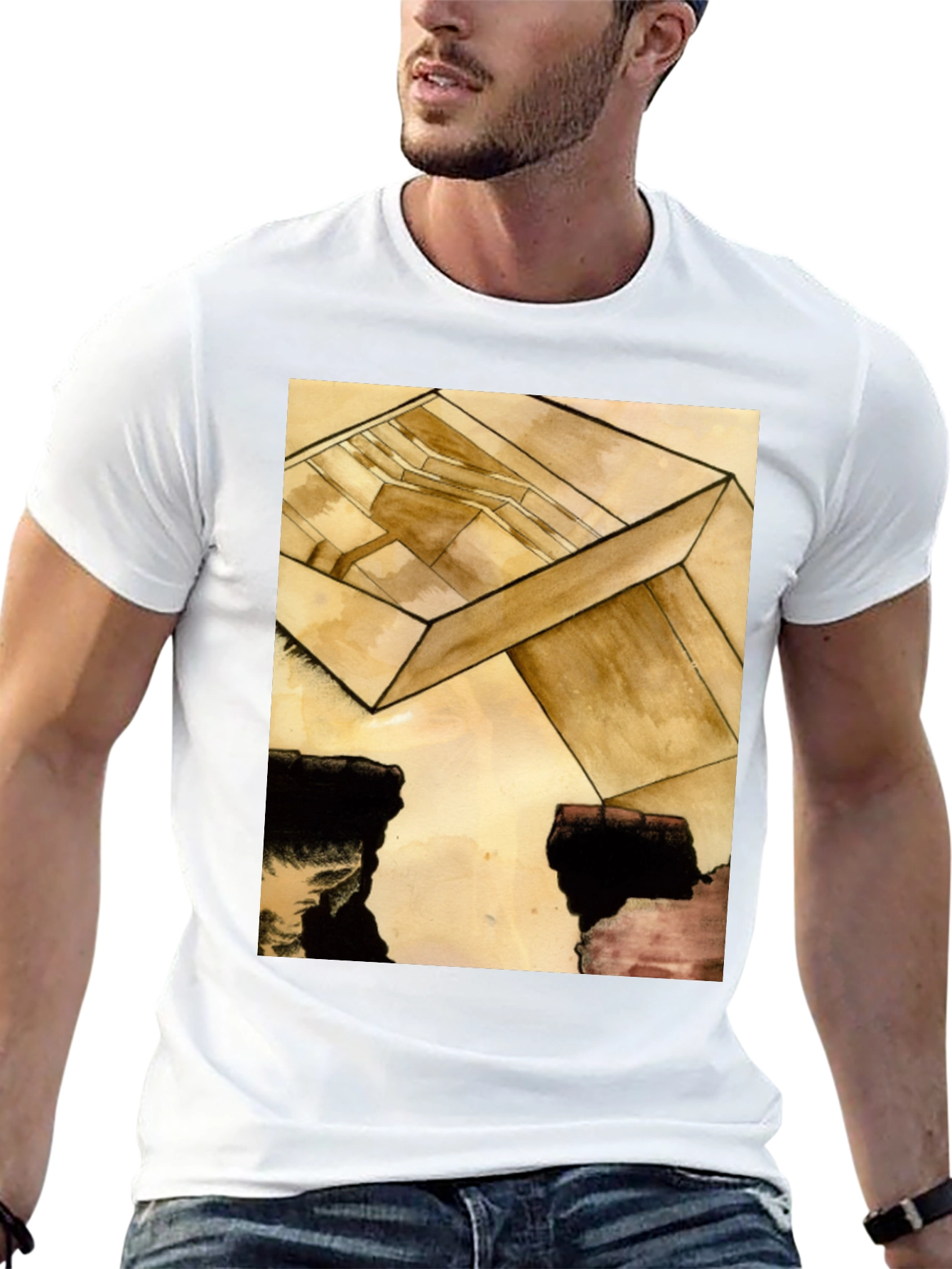 Abstract Cube Graphic Tee - Modern Art T-Shirt