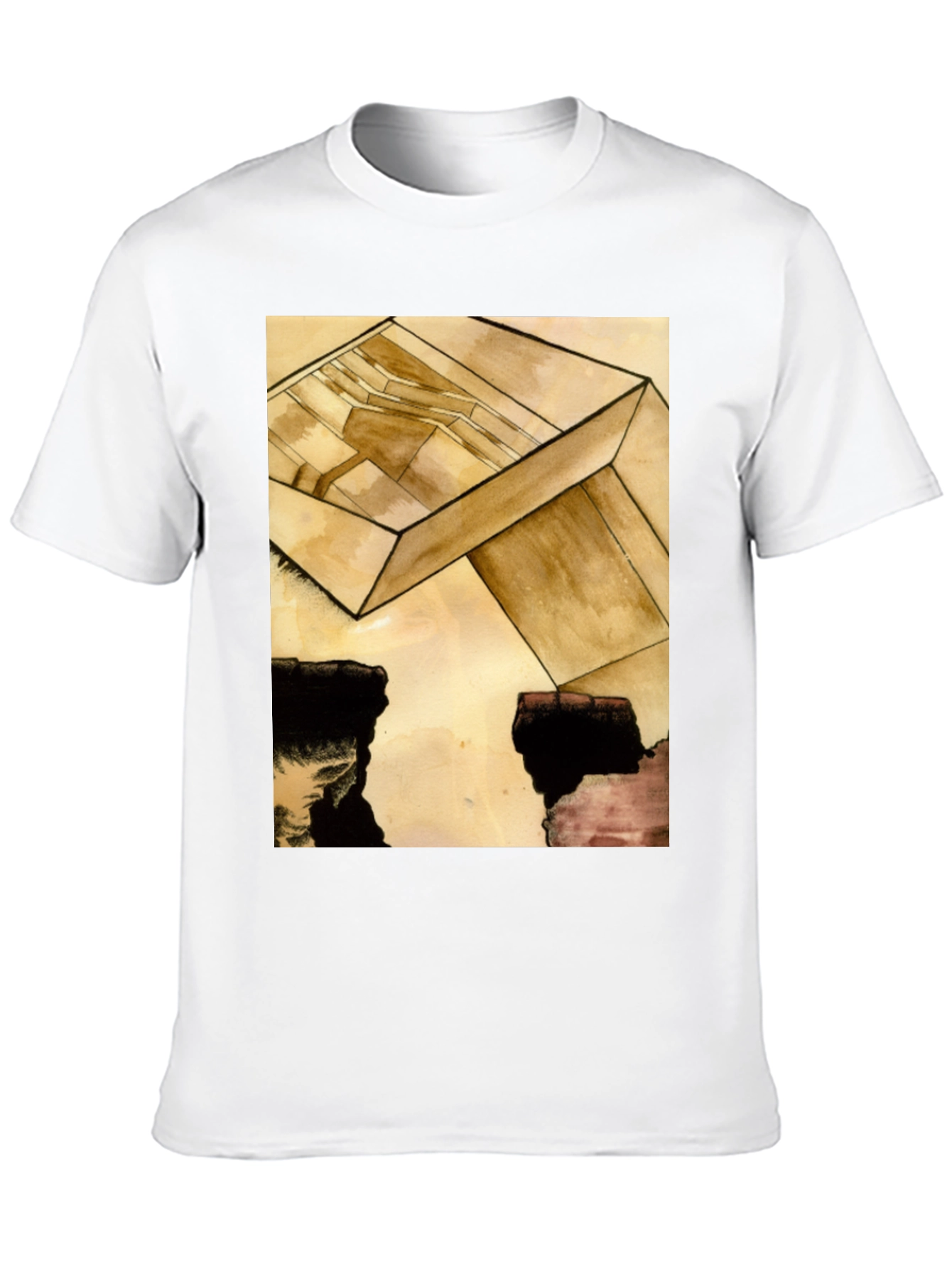 Abstract Cube Graphic Tee - Modern Art T-Shirt
