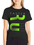 Faster Printed Graphic Tee - Casual Style