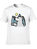 Polar Bear Graphic Tee - Black Cotton T-Shirt
