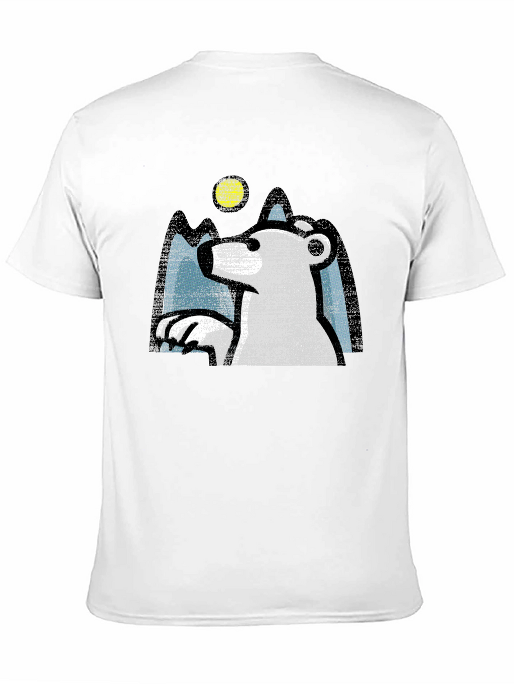 Polar Bear Graphic Tee - Black Cotton T-Shirt