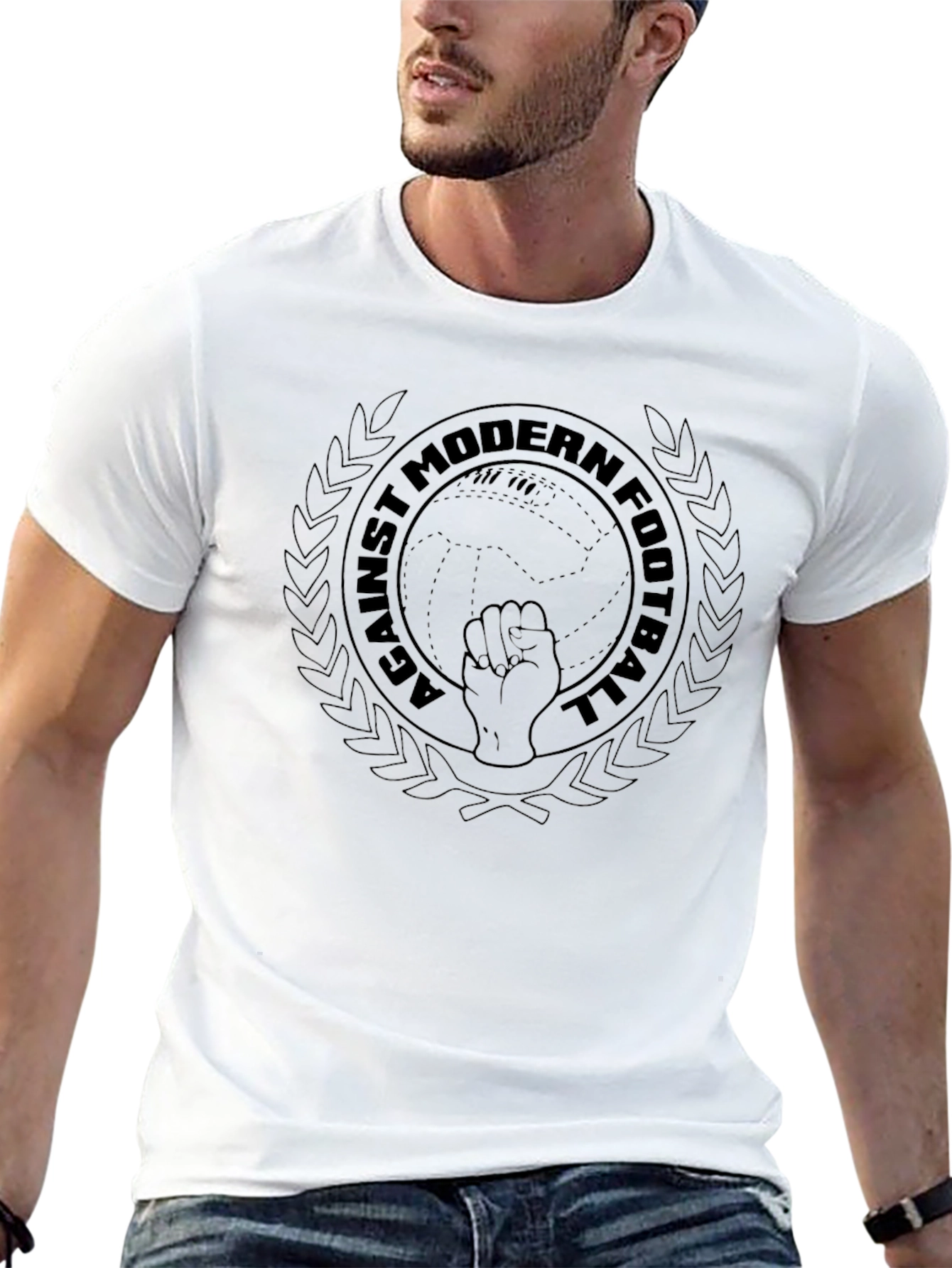 Against Modern Football T-Shirt - Black