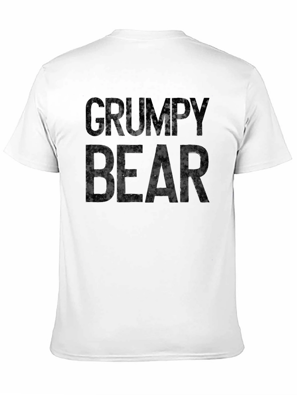 Grumpy Bear Graphic Print T-Shirt - Black