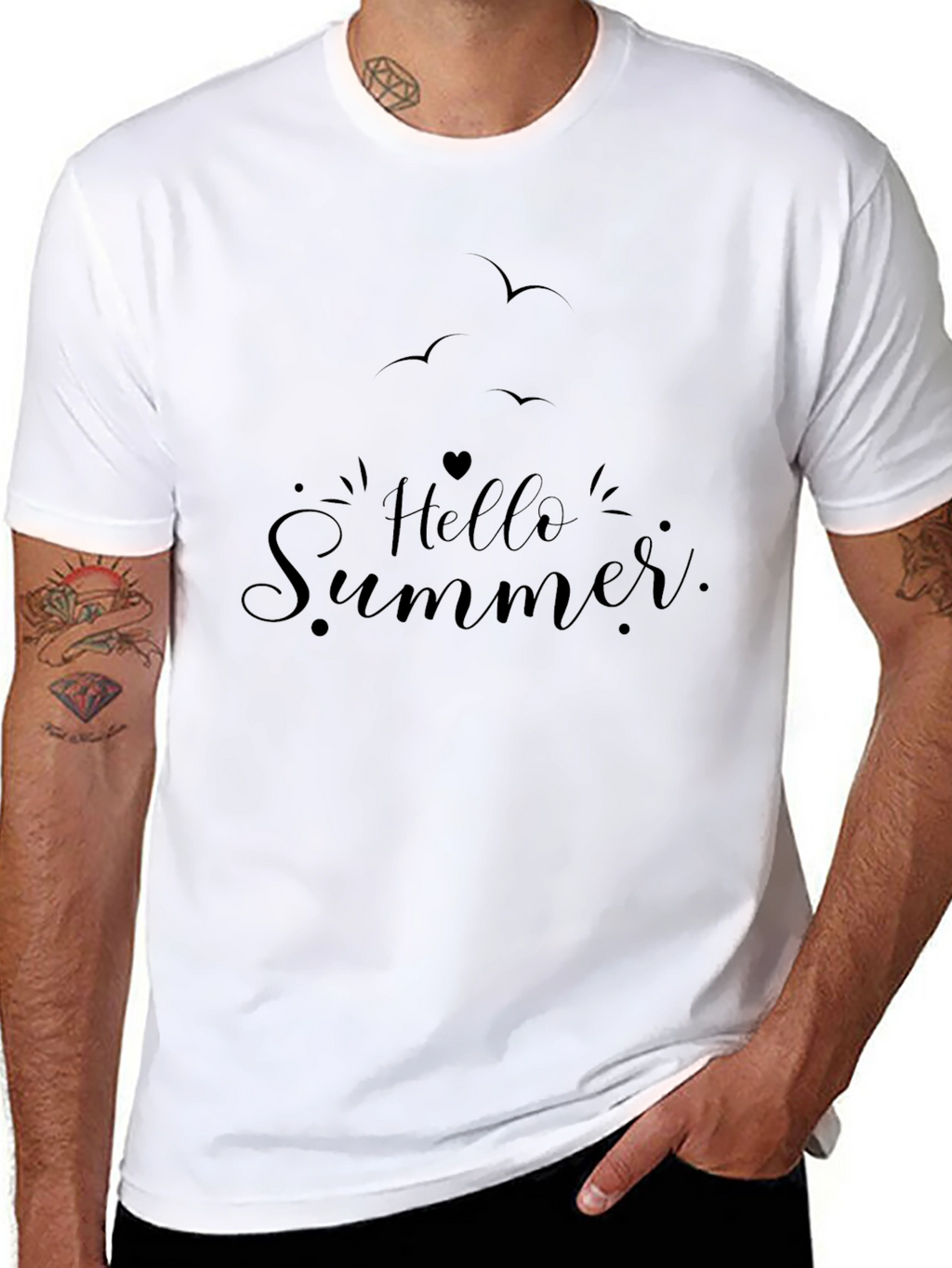 Hello Summer Black T-Shirt